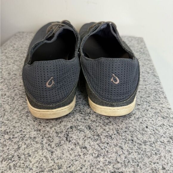OLUKAI NOHEA MOKU BOAT SHOES  Mens Grey 11 - Picture 2 of 6